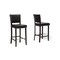 Baxton Studio Aries Black Modern Bar Stool With Nail Head Trim, PK2 85-4299 - alternate 1